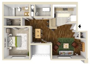 Floor Plan - 1BR