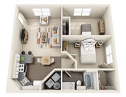 B1 Renovated floor plan Timberlinks At Denton