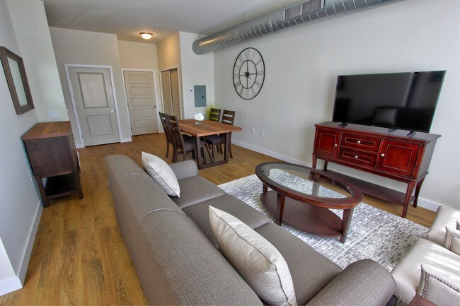 A spacious living area at Draper Loft