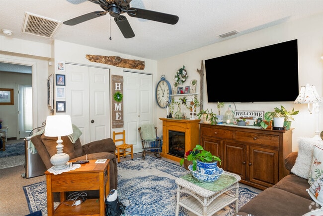 1BR, 1BA - Living Room - Crockett Fields Senior Apartments (62+)