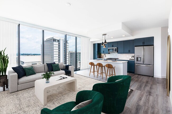 Living Room with Stunning City Views