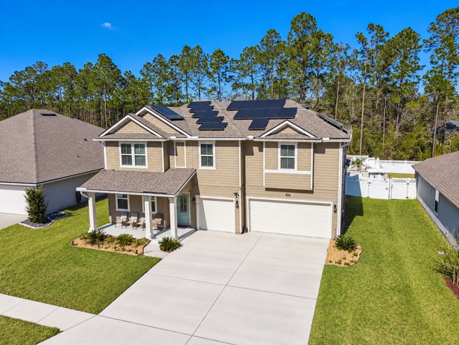 Solar panels on roof