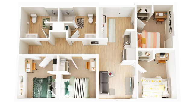 4x2 - 4 Bedroom A