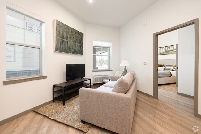 2BR, 1BA - 733SF - Living Room - The Meadowmark Apartments