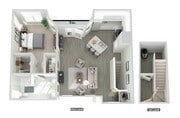 A1K floor plan The Peak at Nichols Plaza
