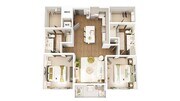 3D Floorplan - Unit B2_Scheme 1