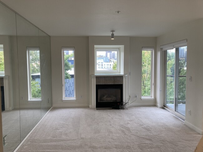 Living room with gas fireplace
