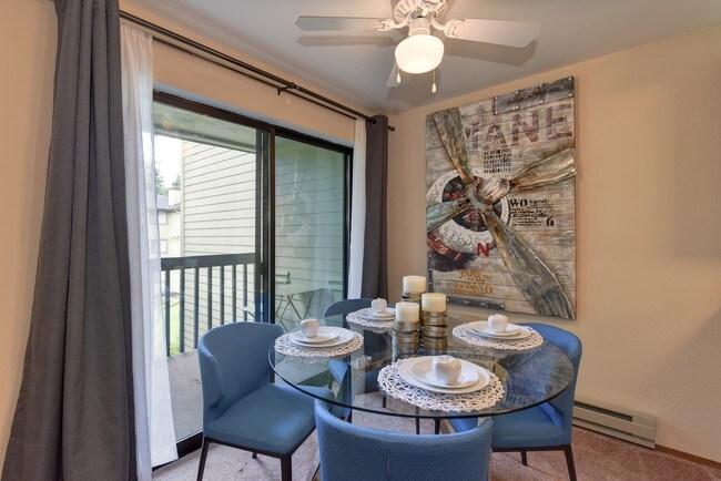 Dining Area with View of Private Patio