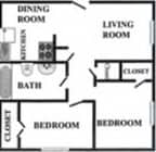 2BR/1BA