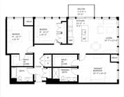 3 Bed E floor plan District 1860