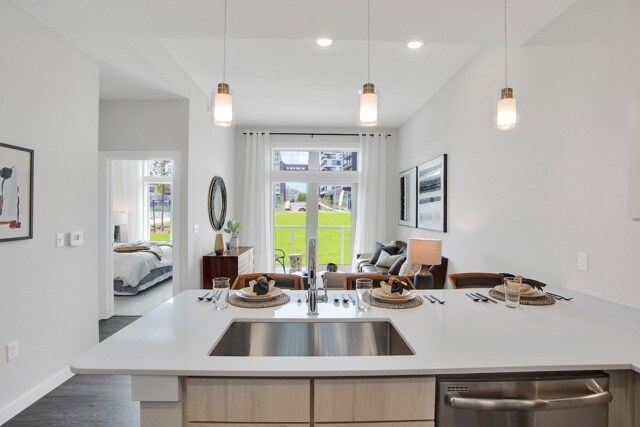 Elegant Kitchen & Living Area