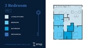 Type 1- Three Bedroom Floor Plan
