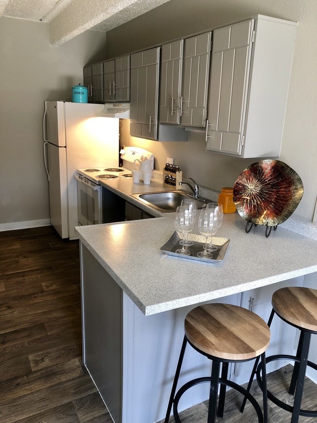 Staged Kitchen - Geneva Flats Rental