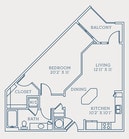 A2 floor plan Circa Uptown
