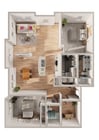 Legacy North - B2UU1 Floor Plan