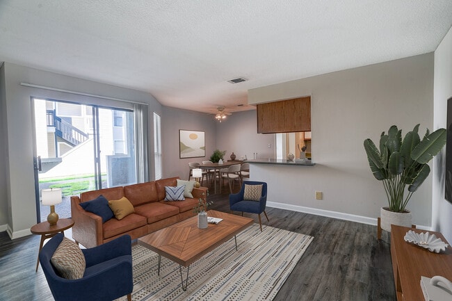 Living Room with Sliding Doors