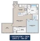 Franklin Square Phase 2, 1 Bedroom 1 Bathroom With Den