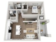 Floor Plan 1K | Seasons at Franklin | Apartments in Franklin, WI