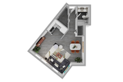Frederick Floorplan: Studio/1 Bath 510-sq-ft