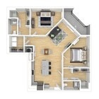 B2 floor plan 30Six NoDa