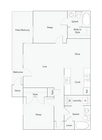 2 Bed 2 Bath B Floorplan