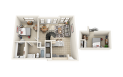 Villas on Guadalupe A2 Loft Floor Plan
