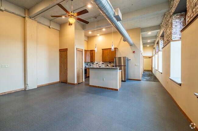 2Br, 2Ba - 1068Sqft - Livingroom - Kansas Avenue Lofts