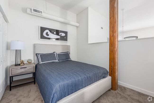 1BR, 1BA - 600SF - Bedroom - Sail Cloth Factory Apartments