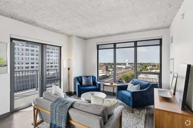 2BR, 2BA - 1,199SF - Living Room - The Emerson