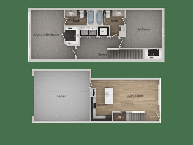 The Sage - Apartamento de dos habitaciones, dos baños - Sage Apartments and Townhomes