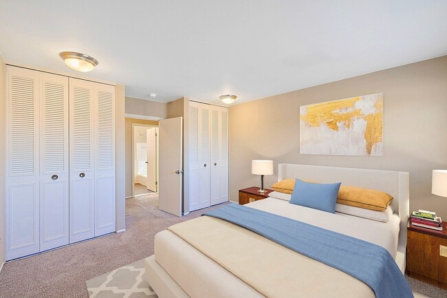Double closets because you can never have too much storage for your precious stuff.