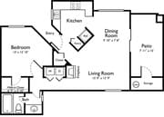 Floor Plan 1BR/1BA