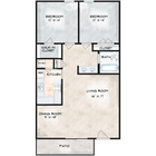2 Bedroom Floor Plan
