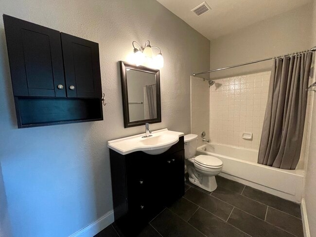 Recently tiled guest bathroom