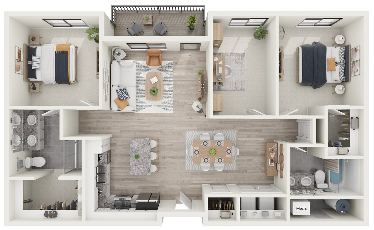 Floor Plan - Sycamore - Stacked Flat