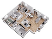 Nirvana - 2 BR, 2 BA - 1,106 Sqft