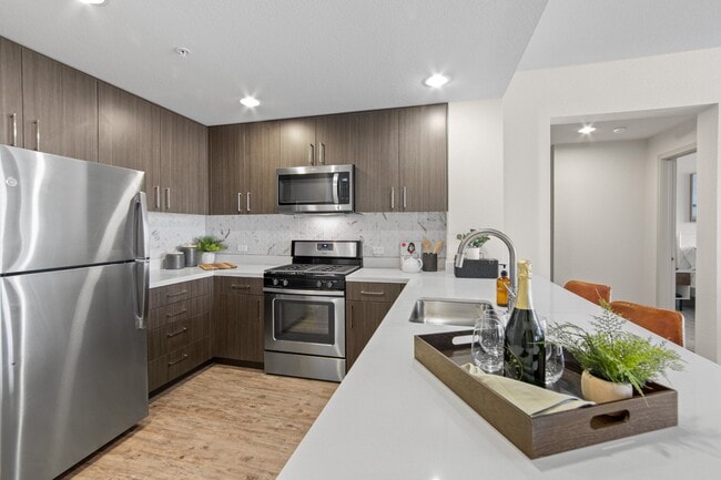 Unidad de cocina en Aventine Apartments en Hercules, CA 94547 - Aventine Apartamentos