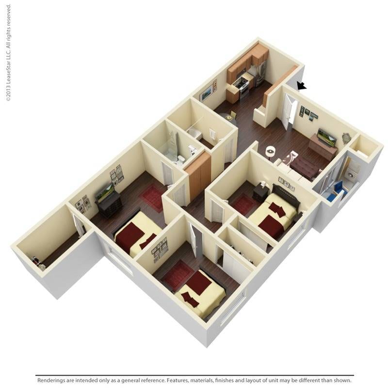 All floor plans feature hard surface wood style flooring in the living area as well as carpet in the bedroom(s). Enjoy the convenience of your own single-car garage with room for storage as well as an assigned parking space. *Direct access to the garage and premium views in select locations. - 3x2B