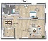 1Bedroom/1 Bathroom