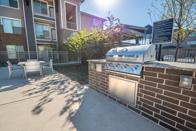Grill by pool