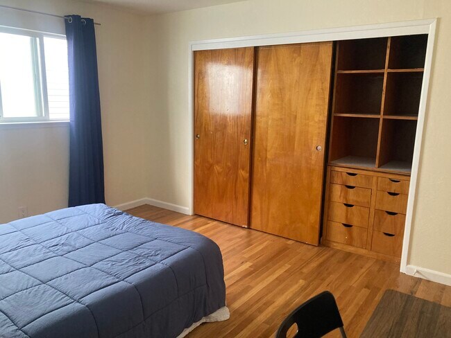 Bedroom #1 - Large closet with built-in drawers. - 1337 Cornell Ave Unit 2BD 1BA Upstairs