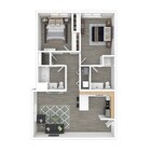 2 Bedroom 913 SqFt_3D