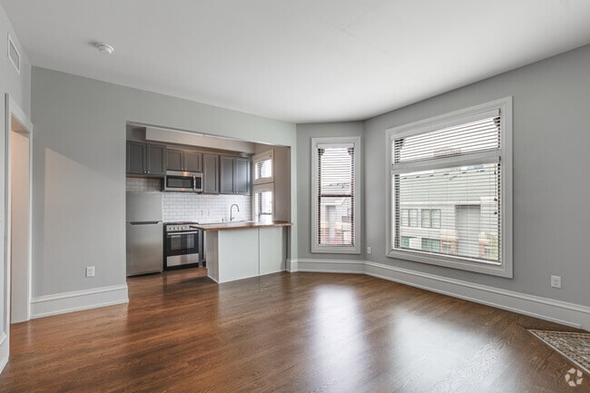 1BR, 1BA - 706SF - Living Room - Bowler Lofts
