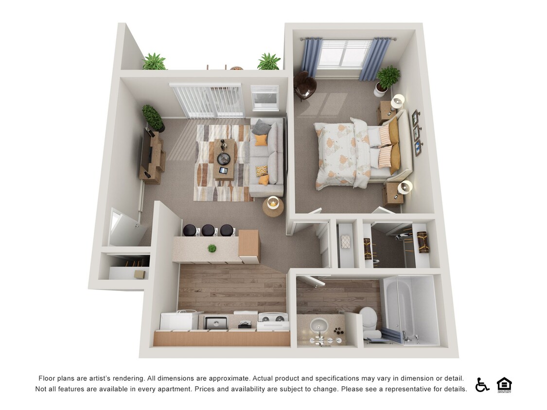 Floor Plan - 1x1B