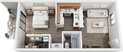 Colonial Village Studio Floor Plan