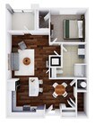 Uccello 1C-P | 1 bed / 1 bath