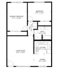 2BR/1BA Layout