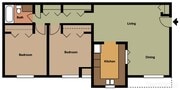 Floor plan 2 bed 2D