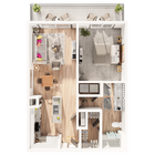 The Roosevelt Arlington Commons- A1F Floorplan