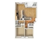 Fir - 2/1 - First, Second, Third Floors - 1,018 SF